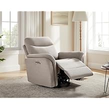 VANOMi Power Recliner Chair Swivel Glider, Electric Rocking Recliner Chairs with USB and Type-C Ports, Nursery Chair Recliner for Living Room, Bedroom, Apartment(Camel)