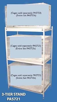 Bali Bungalow Stand Stacking Bird Cage Stand - Black - One Tier (on casters)
