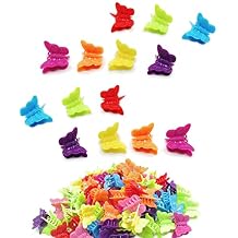 DEEINN Hair Clips, 50 Pcs Butterfly Pastel Hair Clips Mini Cute Accessories for Hair 90s Girls Women, Matte Colors