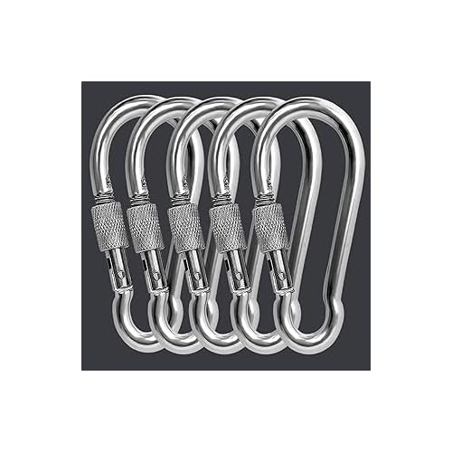 Vidalı Metal Karabina, 10 mm, 5li Paket