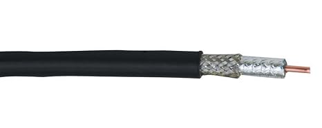 BELDEN 9913 010100 Cable, COAXIAL, RG-8/U, 10AWG, 50 OHM, 100FT, BLK