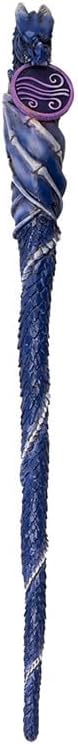 SUMMIT COLLECTION Gifts Decorative Elemental Air Dragon Magic Wand Purple Spiral Staff Handcrafted Fantasy Costume Accessory 13.75" H