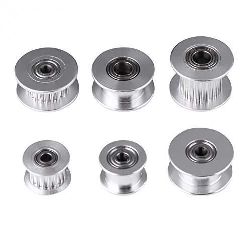 Power tranmistion 5pcs GT2 Timing Pulley 20 Teeth Bore 6mm 10mm for Width 6mm GT2 synchronous Belt 2GT Belt Pulley 16T 20T For3D Printer - Bore Diameter: T20 5 Toothed