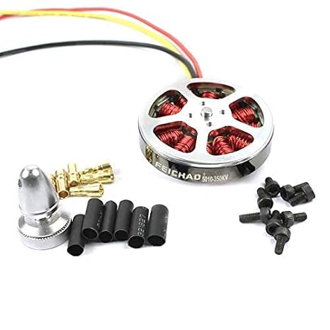 5010 350KV / 750KV Brushless Disk Motor High Torque with Mount for Hexacopter Quad Multi Copter Aircraft (350KV,1Piece)