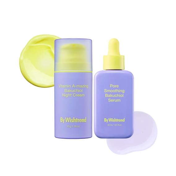 BY WISHTREND Bakuchiol Mighty Duo Night Cream & Pore Smoothing Serum, 30mL