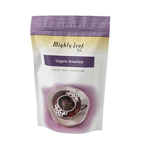 Mighty Leaf Organic Breakfast Loose Leaf Black Tea 1 lb Bulk Pouch Full-Bodied Caffeinated Black Tea for Hot or Iced Brewing Perfect for Tea Infusers & Teapots