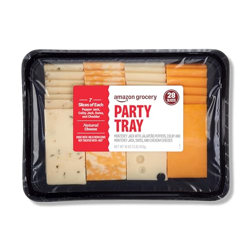 Amazon Grocery, Party Tray Cheese, 16 ounce, 28 Slices