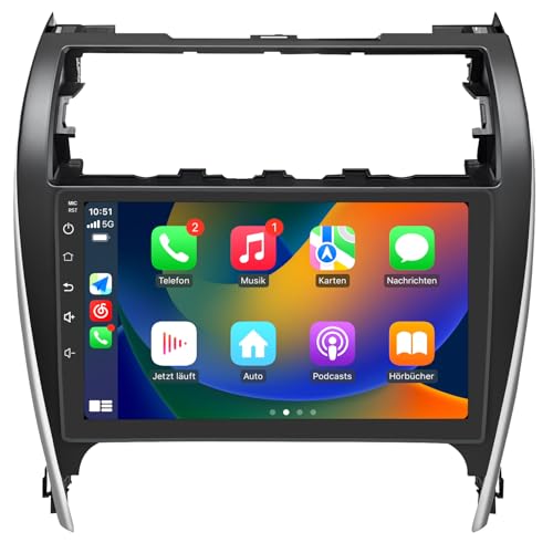 Android 13 Car Radio Compatible for Toyota Camry 2012 2013 2014, 10 Inch Touch Screen with GPSFMAMSWC, Support Wireless CarPlay Android Auto [2GB32GB]