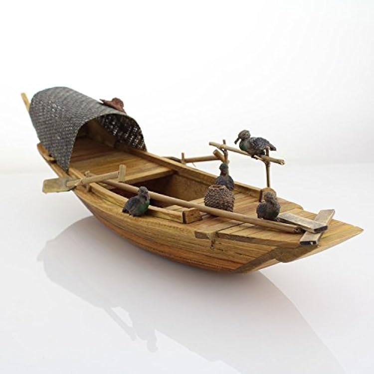 NWFashion Wooden Chinese Archaistic Boat Collectible Model B6