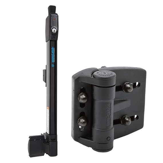 D&D Technologies ML3TPKA MagnaLatch Top Pull Gate Latch Kit with TCAMA2 Multi-Adjust Gate Latch- Child Safety Latch for Any Square Gate