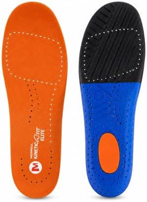 Merrell Elite Kinetic Fit Shoe Insoles for Men Arch Support Inserts with Heel Stability, Forefoot Cushioning, Breathable Comfort & Odor Control for Hiking, Walking & Trail Running (Men's US 10)