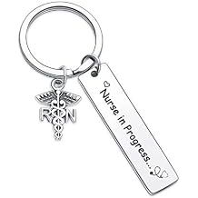 7RVZM Nurse Keychains for Women Nurses Day Jewelry for Future Nurse Gifts for Nursing Students Female Nursing School Gifts RN Christmas Keychain Medical Assistant Key Chain