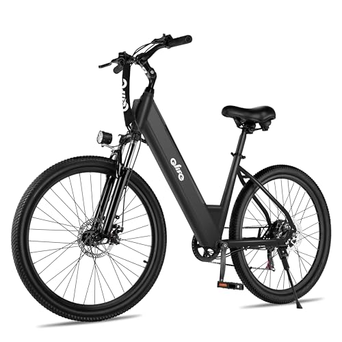 Qlife Cityone Electric Bike for Adults & Teens, Step-Through Commuter Ebike, 1000W Peak Motor, 55-Mile Range, 48V Removable Battery, 26-Inch City Tires, 7-Speed, Up to 25 MPH