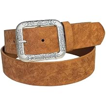 TOPACC Western Belts for Woman Vintage Buckle Leather Cowboy Belts for Jeans Pants Country Concert Outfit