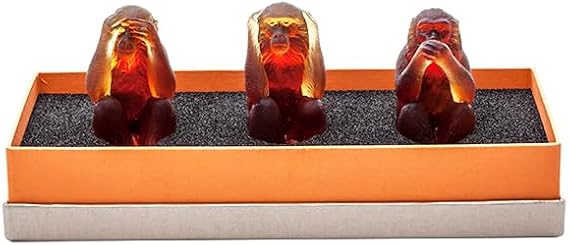 DAUM The Three Wise Monkeys - 3 pc Set