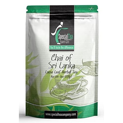 Special Tea Loose Leaf Herbal Tea, Chai of Sri Lanka Ayurvedic, 8 Ounce