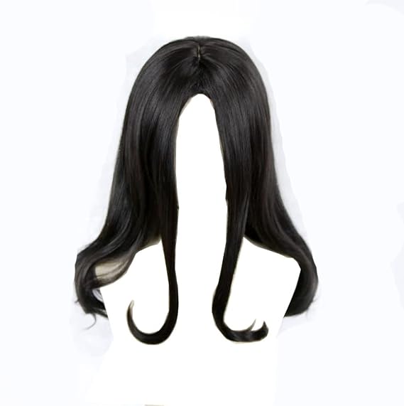 Men Black Long Wig Cosplay Costume Accessory