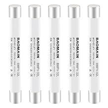Baomain 1500VDC Solar PV Fuse, gPV-Type Fuse Link, Wire Fusible 10 x 85 mm 50kA Photovoltaic Fuses, BMPV-32L CE Pack of 5 (20Amp)