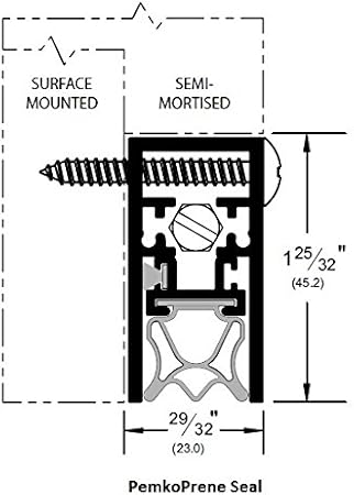 Pemko 4301DPKL36 36 in. Automatic Door Bottom - Dark Bronze Anodized