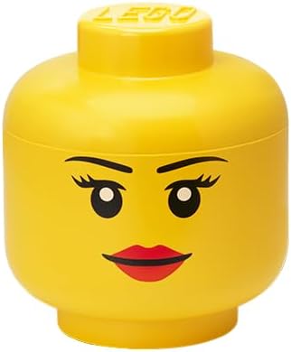 Room Copenhagen, LEGO Storage Head - Stackable Storage Solution, Holds up to 100 Building Bricks - Mini, Girl