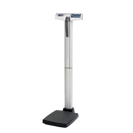 Health o Meter 500KL Digital Stand-On Scale with Height Rod & AC Adapter - 660 lb Capacity | 0.2 lb Accuracy, 14 x 21 x 53 in, BMI Calculation, Pre Tare And Recall, EMR Ready Connectivity, AC Adapter Included