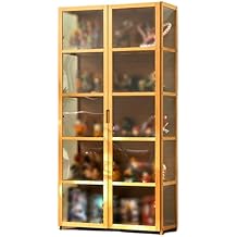 Curio Display Cabinet,Display Cabinet With 5-Tier Storage Shelves,Collectibles Toy Organizers Rack & Display Shelf,Trophy Display Case,Single Door Design,Storage Shelves With Acrylic Glass Door