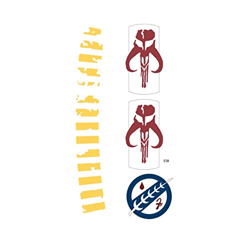 ESB- Boba Fett Chest Shoulder & Helmet Decals Accurate