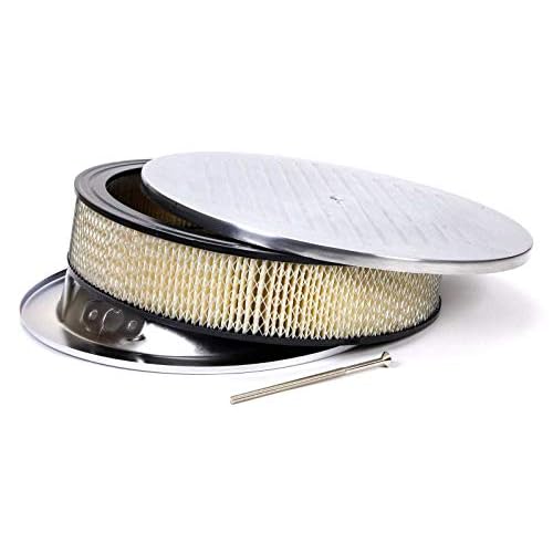 Racing Power Company R6801 14 x 3 Round Aluminum Milled Drop Base Air Cleaner Set