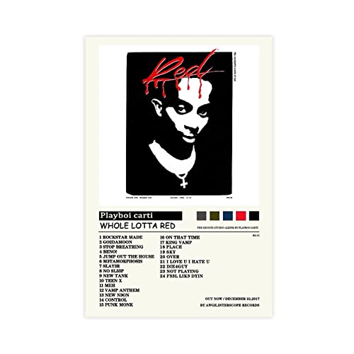 Falyan American Rapper Jordan Terrell Carter Whole Lotta Red Album Cover Canvas Poster Bedroom Decor Sports Landscape Office Room Decor Gift Unframe-style 12x18inch30x45cm