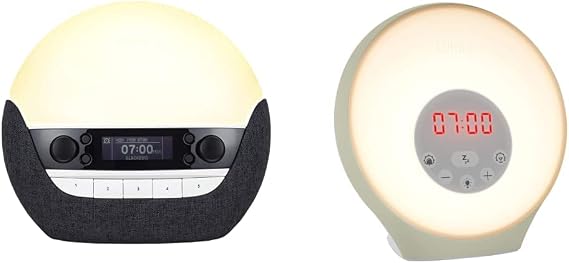 Lumie Bodyclock Luxe 750DAB - Wake-up Light with DAB Radio, Bluetooth Speakers, Low-Blue Light for Sleep & Sunrise Alarm - Sunrise Wake-up Alarm, Sunset Sleep Feature, Sounds & Mood Lighting