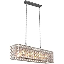 Prado 46 Inch Island Oxidized Silver Leaf