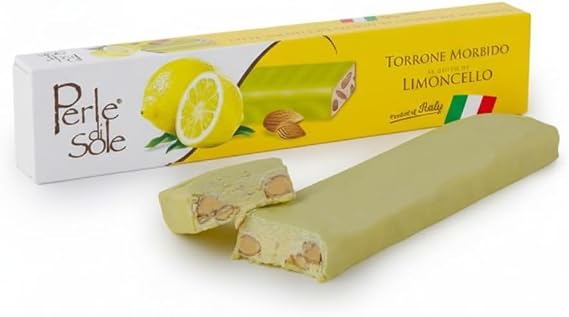 Limoncello Flavored Soft Nougat & White Chocolate - Perle di Sole