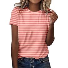 Women's Fashion Print Casual Point Sleeve Crew Neck T Shirt Top Women's Dressy Tops