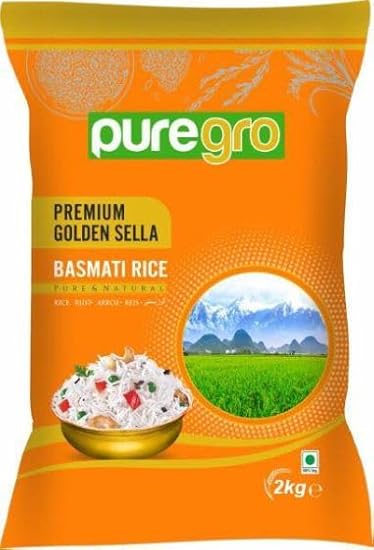 Puregro Premium Golden Sella Basmati Rice 2kg