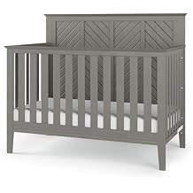 Child Craft Atwood 4-in-1 Convertible Baby Crib, Wooden Nursery Furniture Converts to Daybed, Toddler Bed -Size Bed, 3 Mattress Height Adjustments, Non-Toxic Baby Safe Finish, Lunar Gray | 4-in-1 Crib, Baby Safe Finish, Non-Toxic, Adjustable