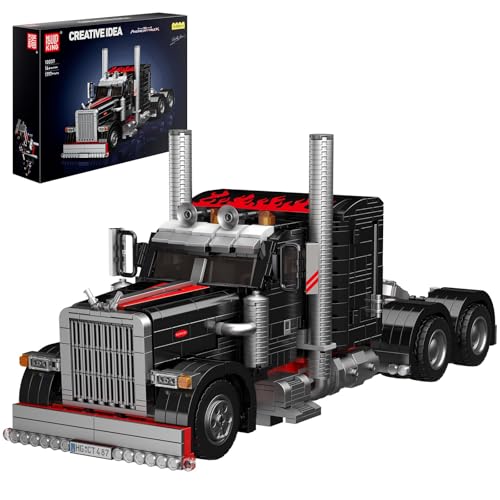 Mould King Semi Truck Toys Building Sets, Collectible Trucks Vehicle Trailer Model Build and Display, 10037 STEM Project Blocks Kits Decor for Adults and Aged 14 1814 Pieces