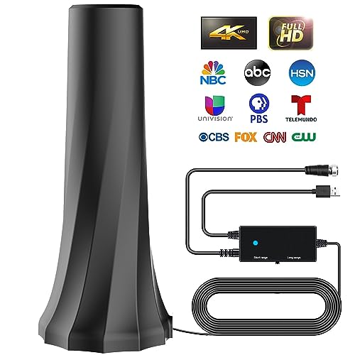 2024 Upgraded Indoor TV Antenna - 880 Miles Range, Supports 4K 8K 1080p Fire Stick TVs - Receive All Local Channels - 20ft Coaxial Cable