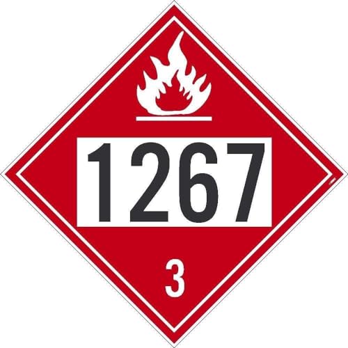 NMC DL139BTB10 1267 Placard - [Pack of 10] 10.75 in. Card Stock Class 3 Dot Placard Sign with BlackWhite Text on Red Base