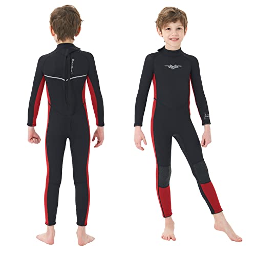 Seaskin Kids Wetsuit for Boys Girls Toddlers, 2mm Front Zipper Shorty Wetsuits, 3mm Back Zip Full Wetsuit, Neoprene Thermal Swimsuits for Diving Surfing Swim Lessons