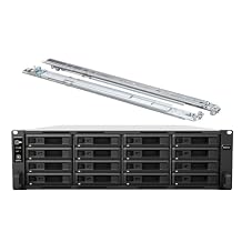 Synology RackStation RS4021xs+ NAS Server with Xeon 2.1GHz CPU, 64GB Memory, 128TB HDD Storage, 2 x 10GbE LAN Ports, DSM Operating System Bundle with Rail kit