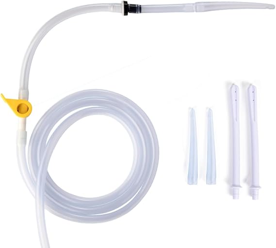 Replacement Silicone Enema Hose Tube - Reusable for Coffee & Water Colon Cleanse. 6.75 Foot Long Silicone Hose, 5 Tips Included. Detox for Men and Women