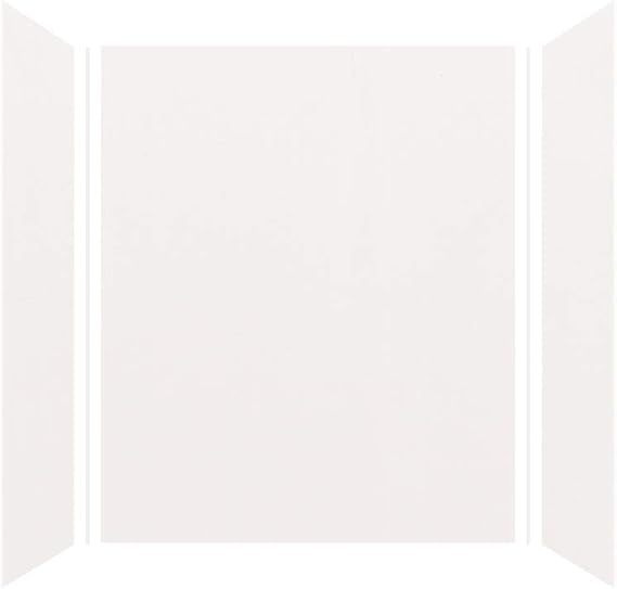 Transolid Expressions 3-Panel Shower Wall Kit | 366072-in | White | Easy Install Alcove Surround