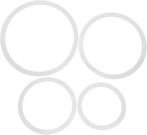 IMIKEYA Drum Dampening Rings, White, 10 12 14 16 Inch, 4 Pack