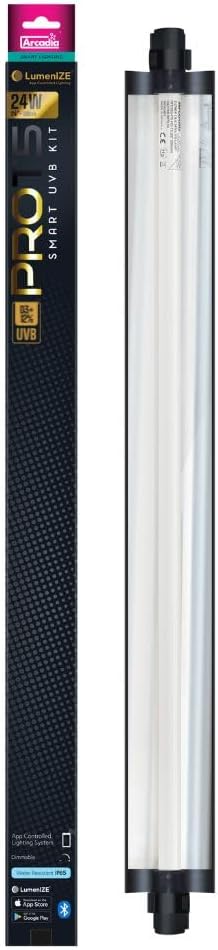 Arcadia LumenIZE Pro T5 UVB Kit, D3+, 12% UV-B, 24 Watt Reptile Terrarium Vivarium Light Unit