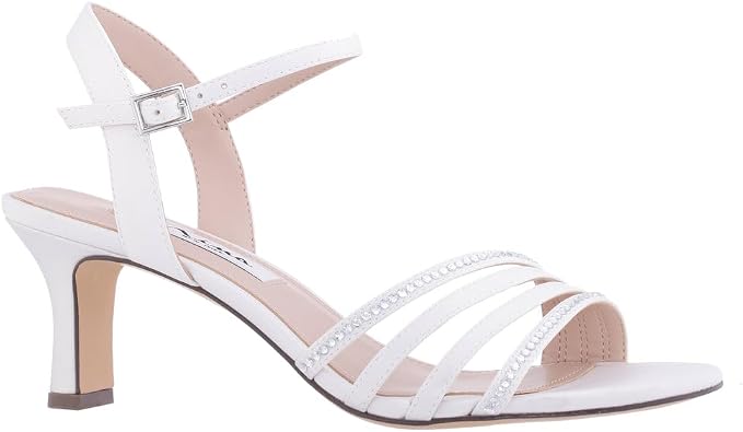 NINA Nelena - Womens Sparkling Dress Sandals with Crystal Embellishments Shoes - Elegant and Comfortable heeled Sandals for Women - Casual and Dress - Women Shoes