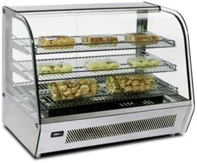 Omcan 47455 34" Commercial White Hot Food Warmer Glass Merchandiser Display Case
