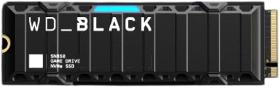 Western Digital 2TB SN850 NVMe SSD for PS5 Consoles Solid State Drive with Heatsink - Gen4 PCIe, M.2 2280, Up to 7,000 MB/s - WDBBKW0020BBK-WRSN