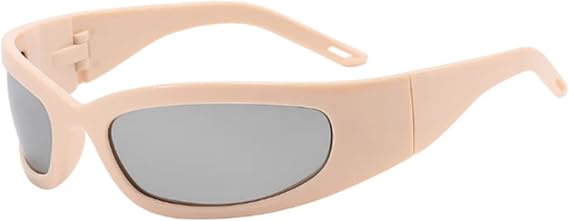Polar White Blue Sunglasses - Y2K Inspired Eyewear Taking Photos with Cool Looks Unisex Streetwear Retro Futuristic - Festival Rave Party Style Outdoor Styling Moments