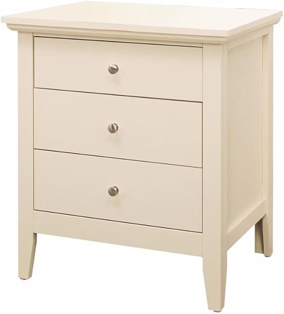 Glory Furniture Hammond 3 Drawer Nightstand in Beige