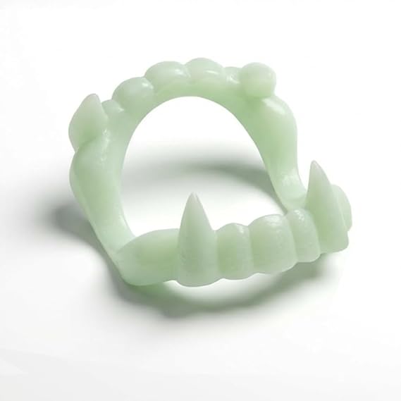 Halloween Vampire Teeth - Glow In The Dark - One Size Fits Adults Children - for Halloween Party,Fancy Dress